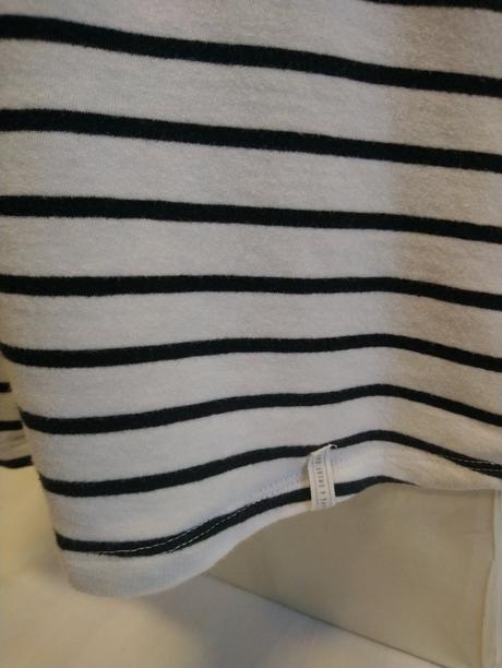 Dámsky predĺžený pásikavý čierno biely top, only s, only,s