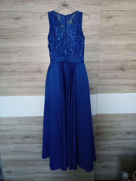 Nádherné satenove šaty s maxi sukňou, m