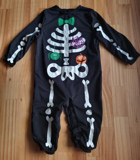 Halloween overal mini bones na 6-12 mesiacov, 