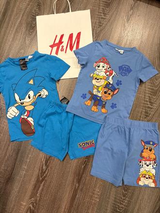 H&m letne chlapcenske pyžamka na 5-6 rokov, h&m,110