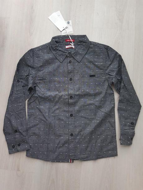 Chlapčenská sivá vzorovaná košeľa overkids (122), 122