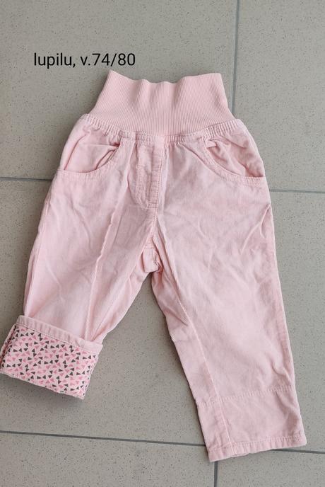 Tenké menčestrove nohavice 74/80, lupilu,74