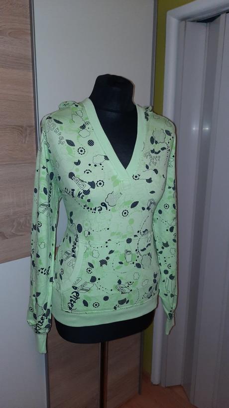 Pohodlná zelená dámska mikinka, benter,l