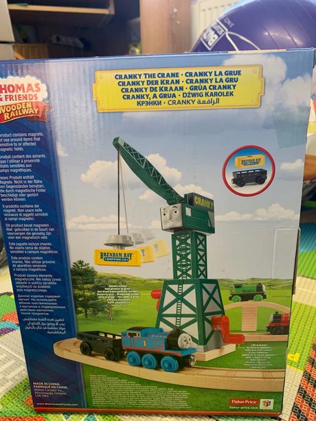 Drevený thomas cranky žeriav,