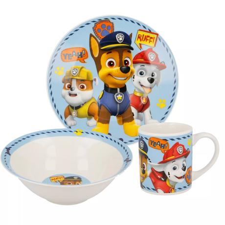 Jedálenský porcelánový set paw patrol boy -skladom, 