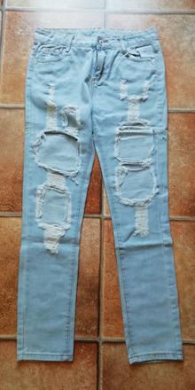 Dievčenské rifle svetlo modré., 164