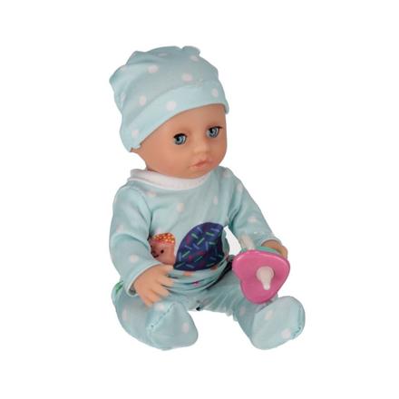 Bábätko s príslušenstvom modré 17cm,