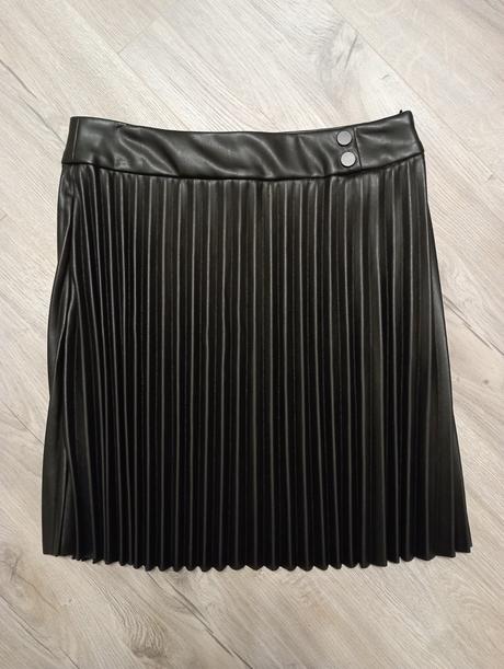 Kožená skladaná suknička, reserved,s