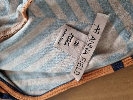 Horčicovo-modré šaty anna field veľ. s, s