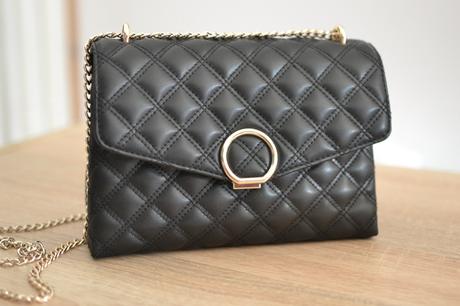 Čierna prešívaná kabelka, h&m