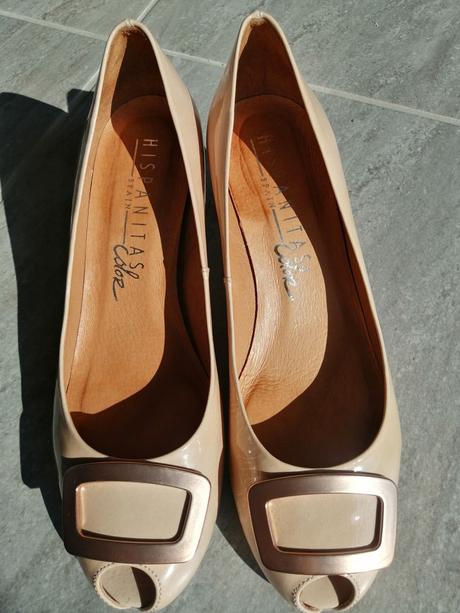 Kožené luxus béžové lakovky hispanitas,v39,vd25cm, 39