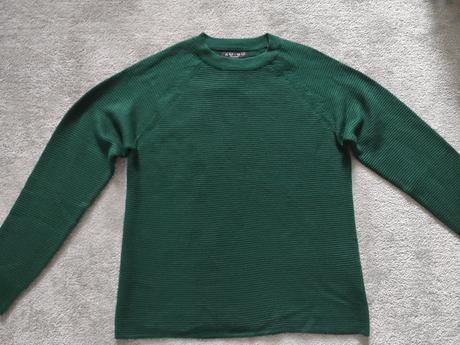 Tmavozelený sveter, pulóver, amisu,m