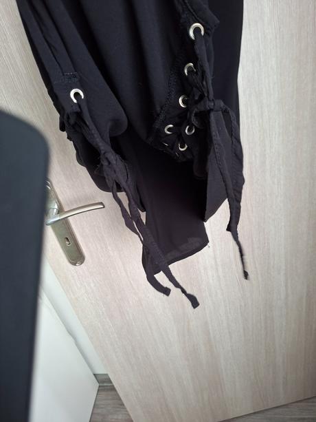 Cierne saty retro jeans, m