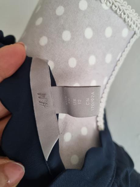 Modrá padavá blúzka/top h&m veľ. 40, h&m,40