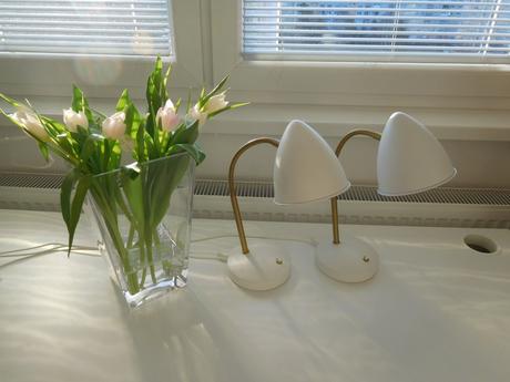 Nočné lampy kovové-flexibilné rameno s husím krkom, 