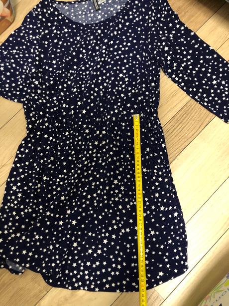 Tmavomodré šaty s hviezdičkami, h&m,38