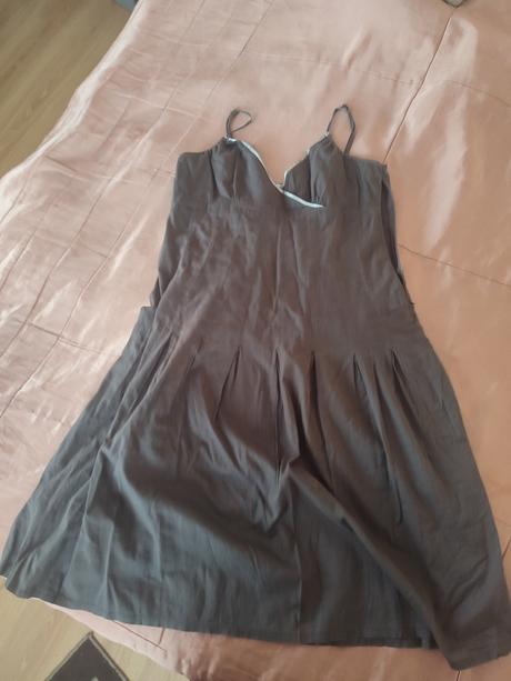 Hnedé šaty na ramienka, pimkie,l