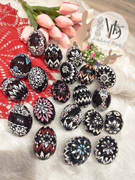 Kraslice madeirové zdobené voskom, 