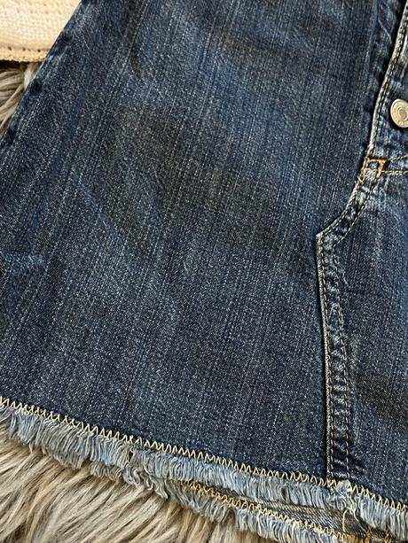 Dievčenská rifľová sukňa so strapcami (18 mes.), benetton,86