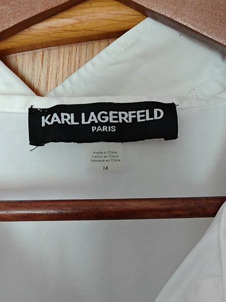 Karl lagerfeld originál bavlnené koselove šaty, xl