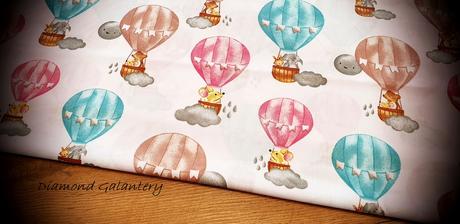 Bavlnená látka - balóniky- cena za 10 centimetrov,