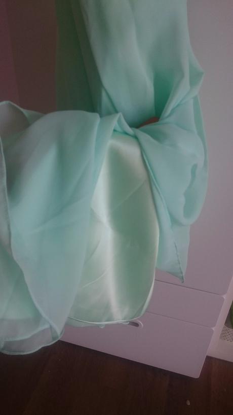 Slávnostné šaty - mentolové, s