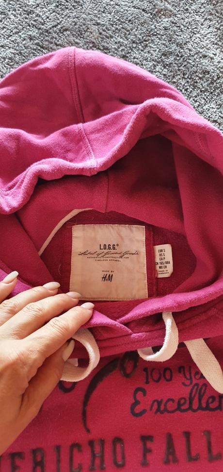 Ružová mikina h&m maryland, h&m,s