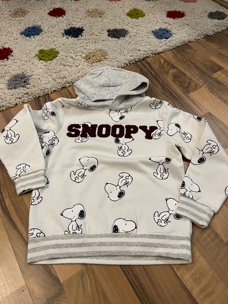 2x mikinka snoopy, h&m,128