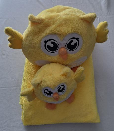 Dormeo deka sova žltá šťastná (veľká + malá), 