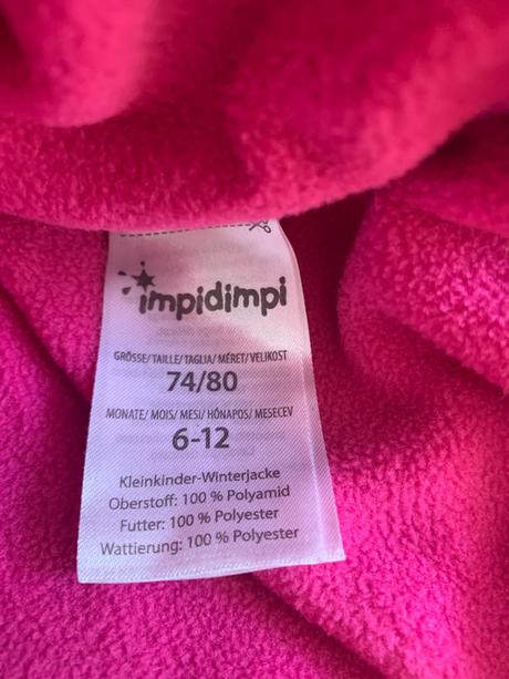 Dievčenská bunda veľ. 74/80 (6-12 mes.), impidimpi,74