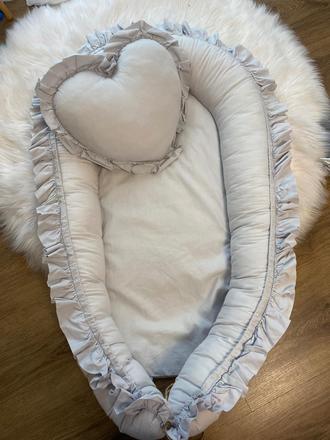 Hniezdo+ vankúš srdiečko, šírka (cm): 55,dĺžka (cm): 100