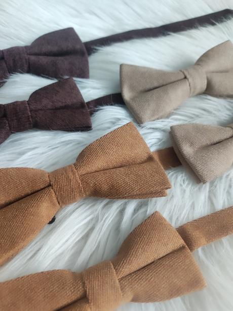 Pánsky a detský motýlik hrubšie semišové,