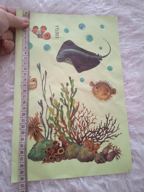 Fosforeskujúca nálepka , morský svet, 