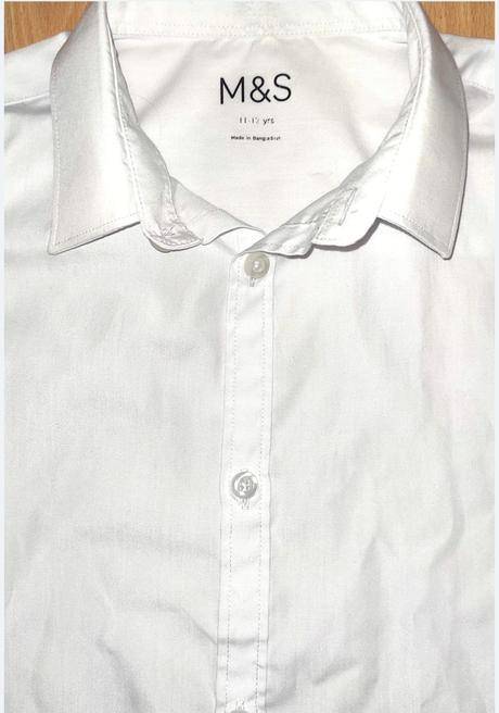 Biela košeľa m&s na 11-12r, marks & spencer,152