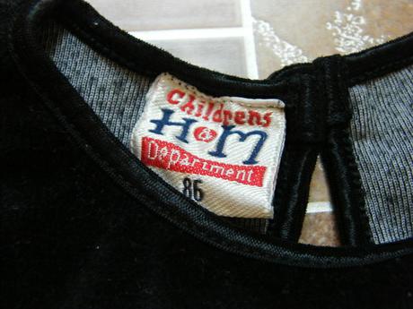 Plysove cierno-sive saty, h&m,86