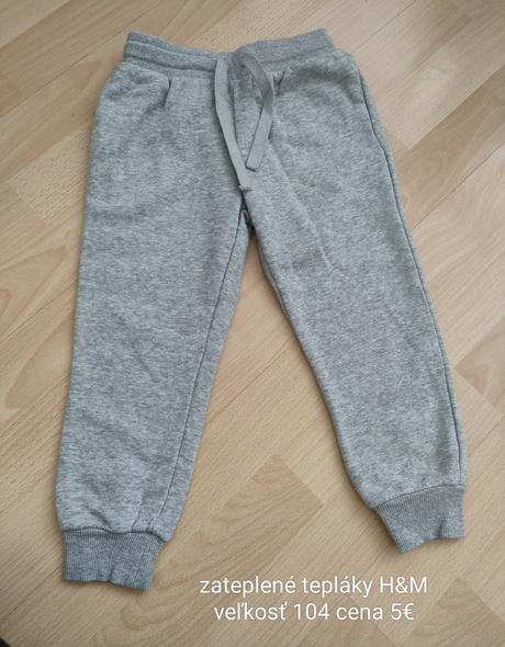 Zateplené tepláky, h&m,104
