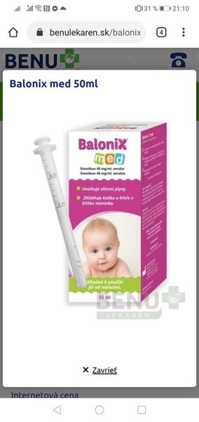 Skúsenosti s výrobkom Balonix med pre 4-mesačné dieťa