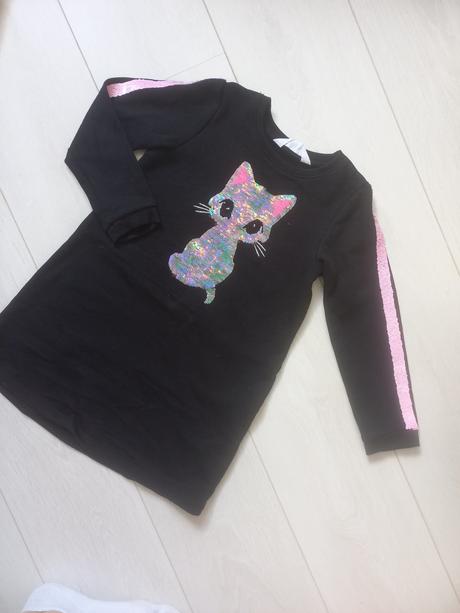 Dievčenská mikinka, šaty, h&m,110