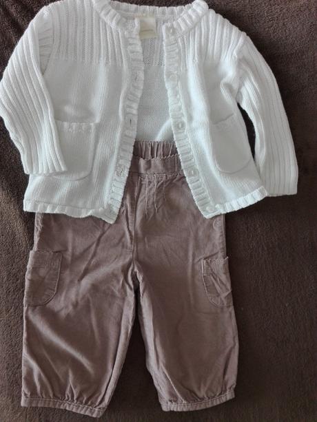 Bavlnený snehovobiely svetrík, tiny ted,62