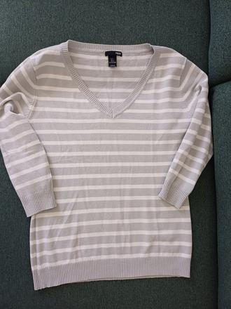 Pásikovaný sveter, h&m,l
