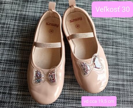 Staroružové balerínky, veľkosť 30, vd cca 19,5cm, sinsay,30
