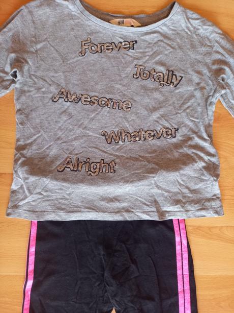 Legíny s tričkom, h&m,146