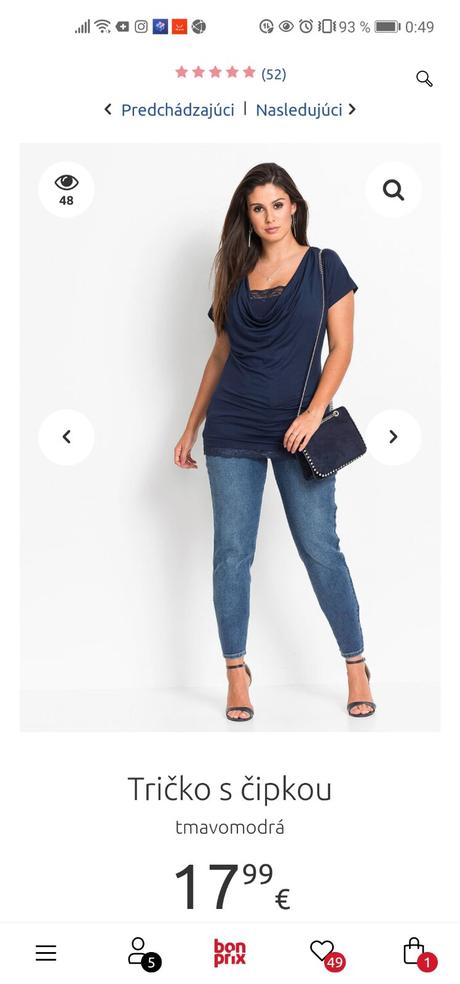 Blúzka, tričko, bonprix,54