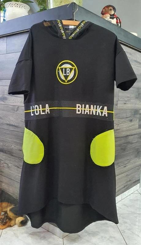 Cierne volne saty neon l'ola bianka, 