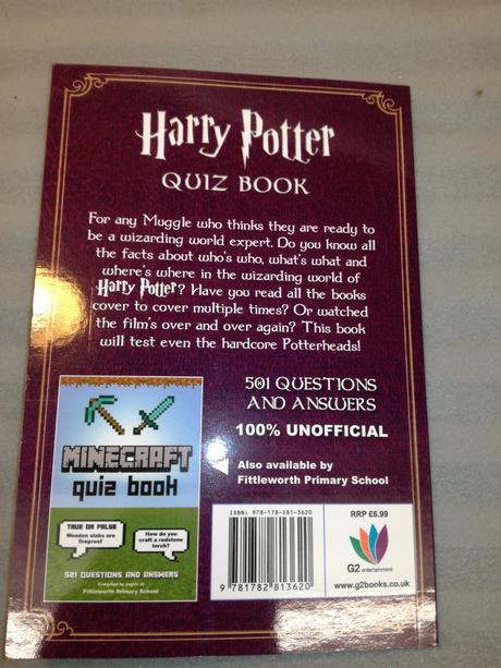 Harry potter quiz book nsu22,