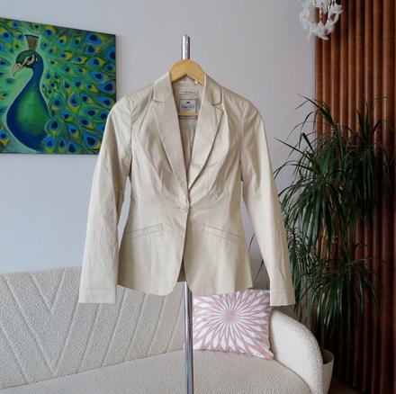 Elegantné bežové dámske sako xs/m/l, timeout,xl