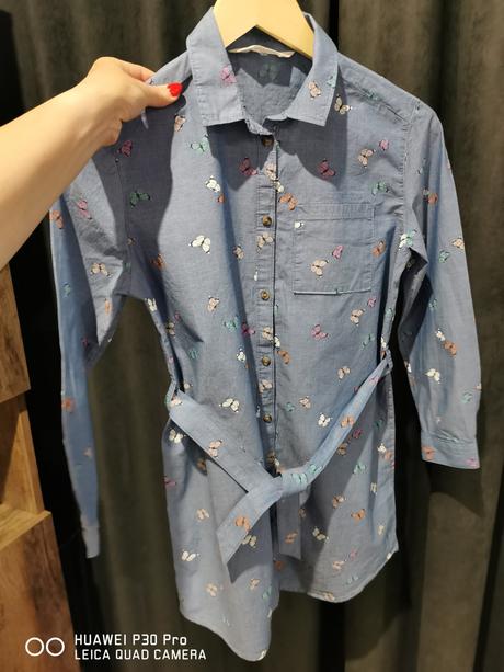 Dievčenská predĺžená košeľa, h&m,140