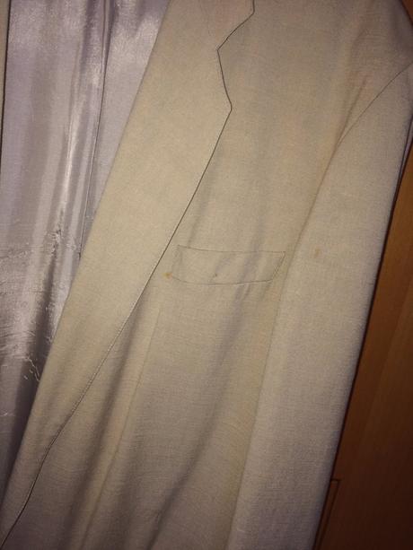 Béžové ľanové sako, xl