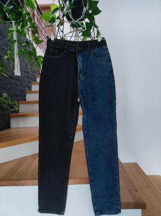 Rifle širšie s extra vysokým pásom, s