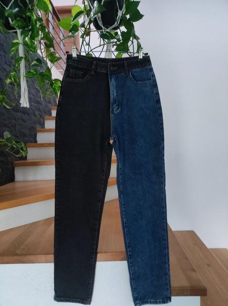 Rifle širšie s extra vysokým pásom, s